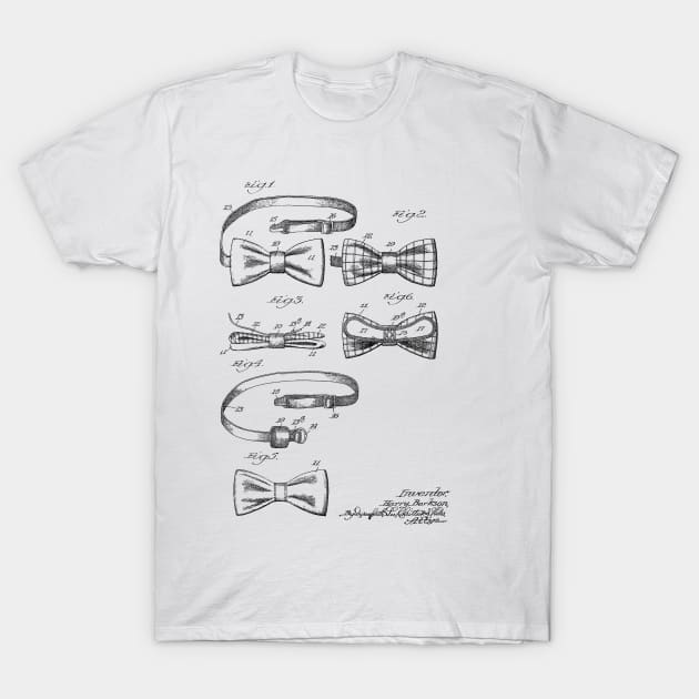 Reversible Necktie Vintage Patent Hand Drawing T-Shirt by TheYoungDesigns